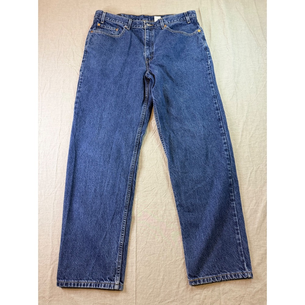 Levi's Jeans 550 Relaxed Fit Boot Dark Wash Denim Jeans Men's Size 38x32 Vintage